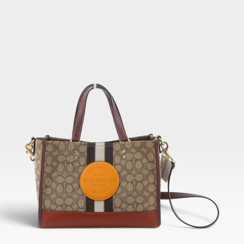 Coach Signature Tote – Brown & Burgundy