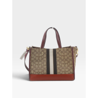 Coach Signature Tote – Brown & Burgundy