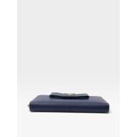 Prada Saffiano Leather Long Wallet – Navy Blue