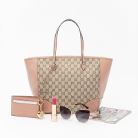 Gucci Bree GG Canvas Tote Bag – Blush Pink