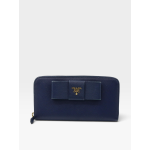 Prada Saffiano Leather Long Wallet – Navy Blue