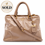 Prada Vitello Shine Leather Tote Bag – Beige